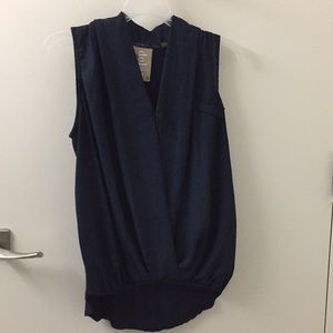 Navy blue blouse from anthropologie, size XS